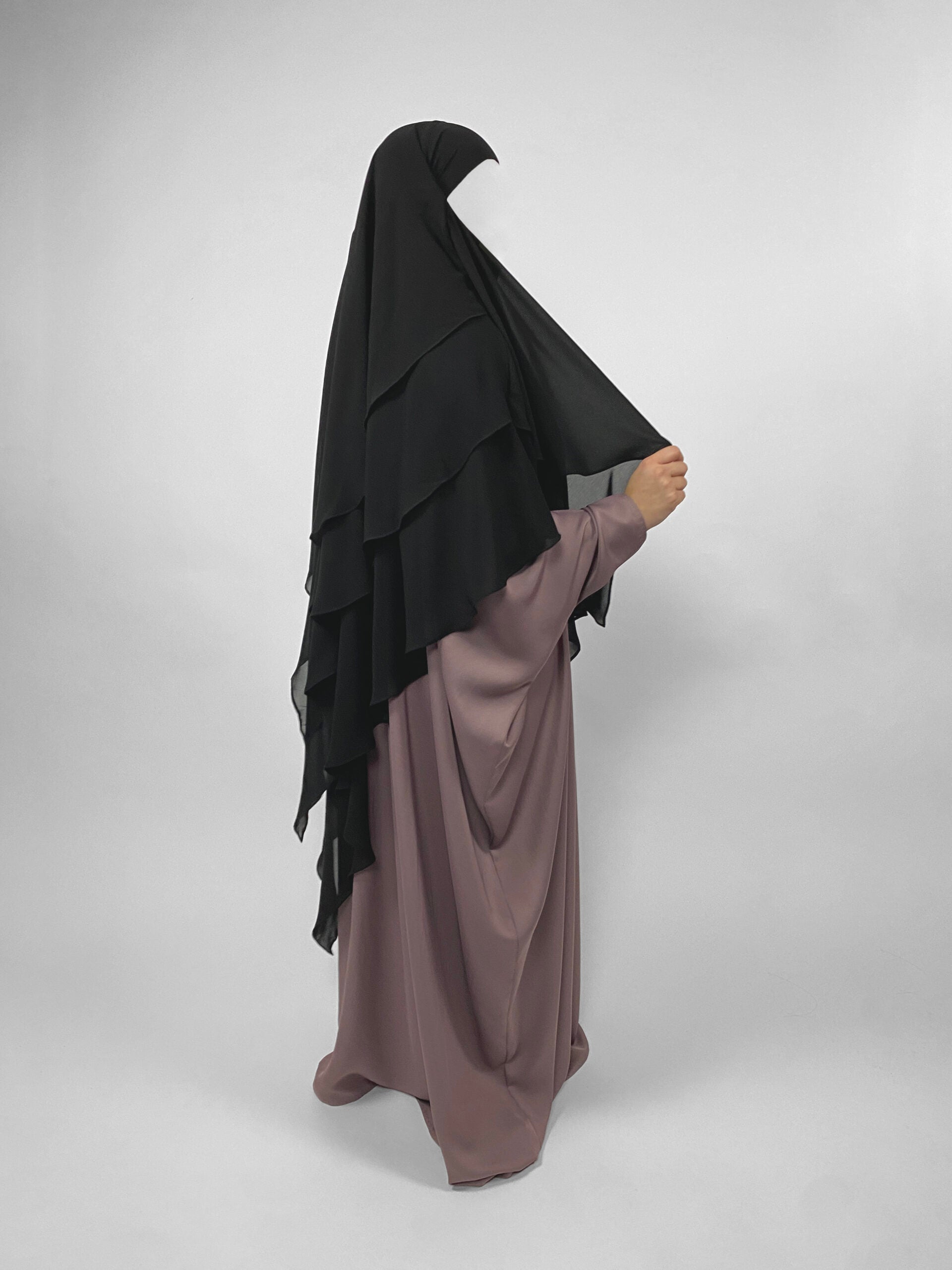 Diamond Layered Chiffon Khimar