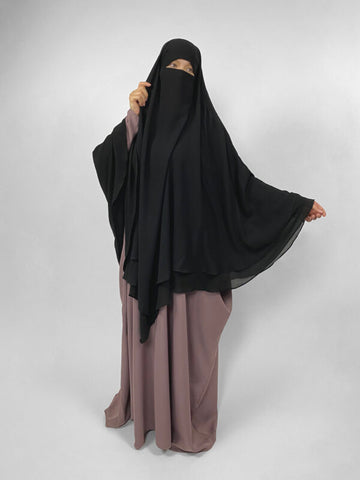 2 Layer Diamond Chiffon Khimar