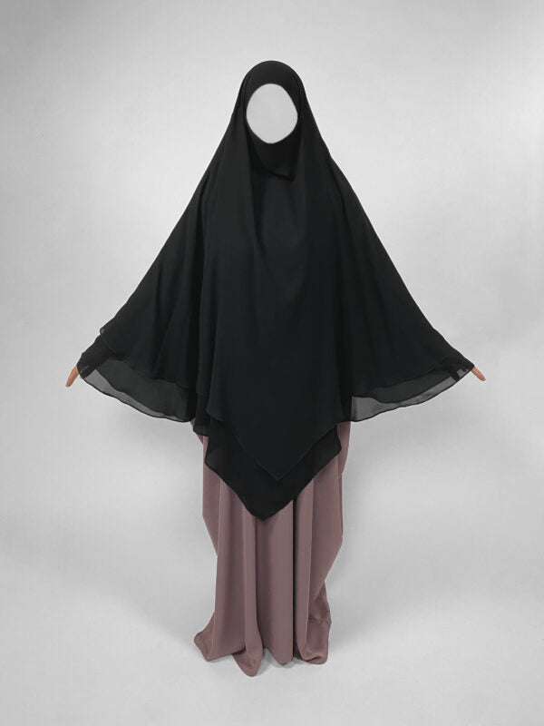 2 Layer Diamond Chiffon Khimar