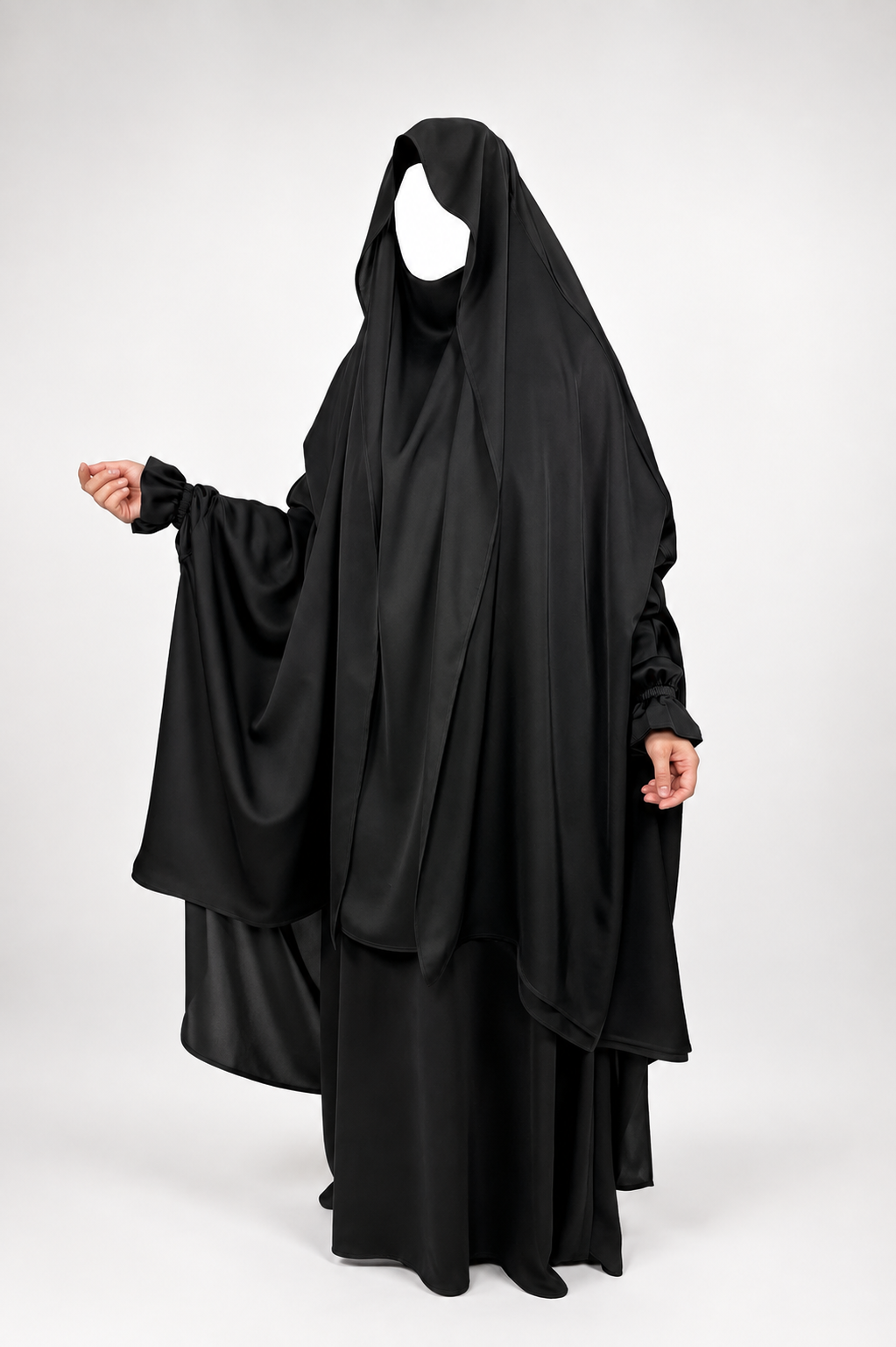 The Concealed Jilbab Top ONLY | Waterfall Style Jilbab with Flap