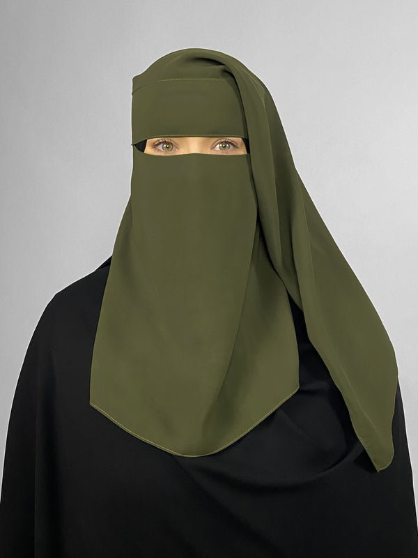 Short 2 Layer Niqab: Pinch