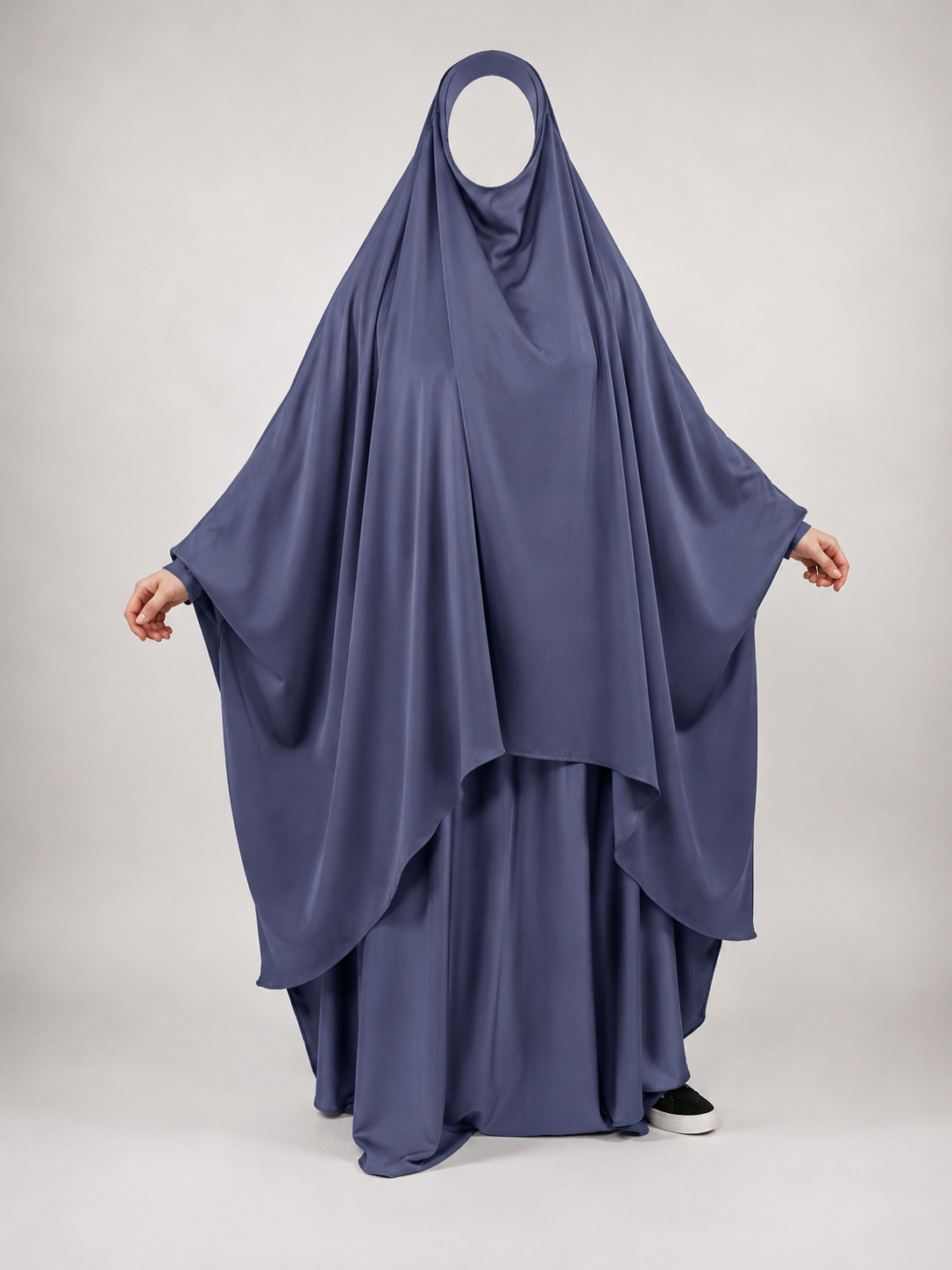Lavender Smoke 2 Piece Jilbab - Waterall Style