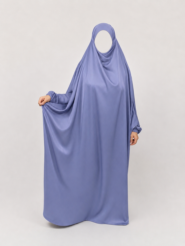 1 Piece Jilbab | Elastic Cuff | Nida | Lavender Smoke