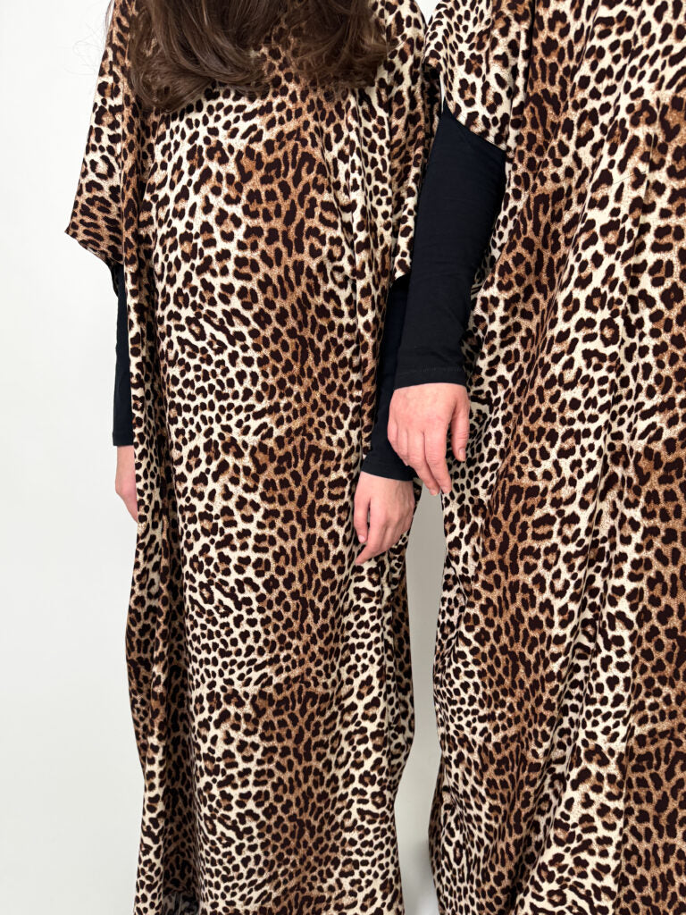 Baati with waist belt | Kaftan | Meksi | Leopard Print