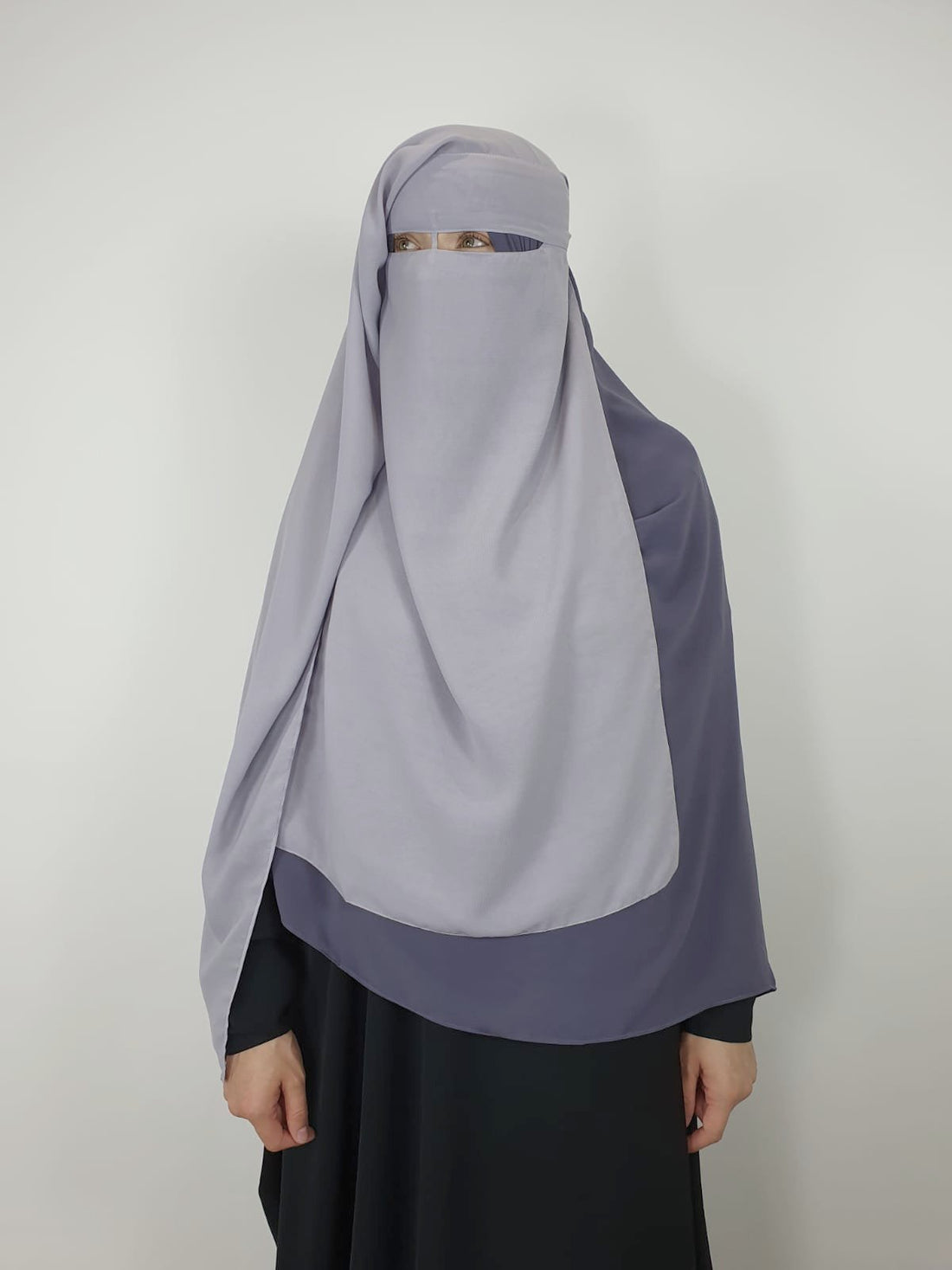 Long Rectangular 2 Layer Niqab | Nose String
