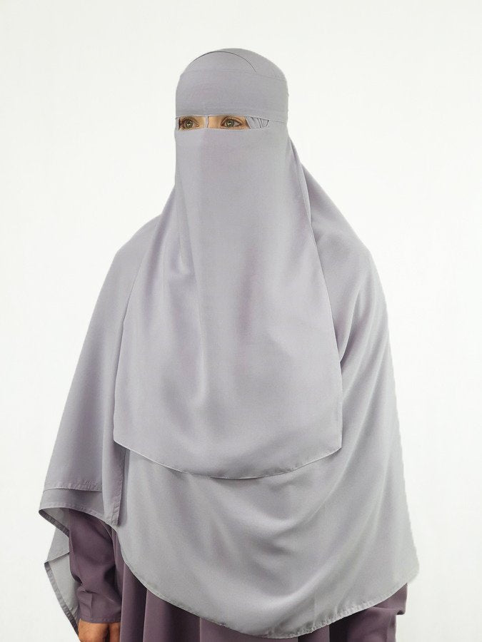 Extra Long 24" Niqab | 1 Layer | Thin Nose String