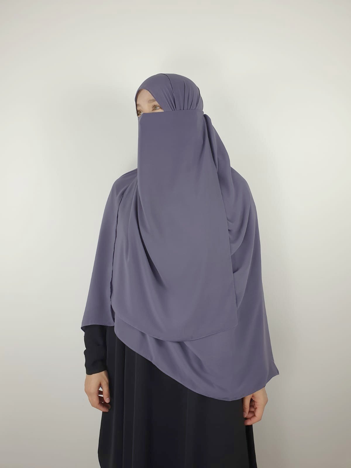 Extra Long 24" Half Niqab | Elastic Back
