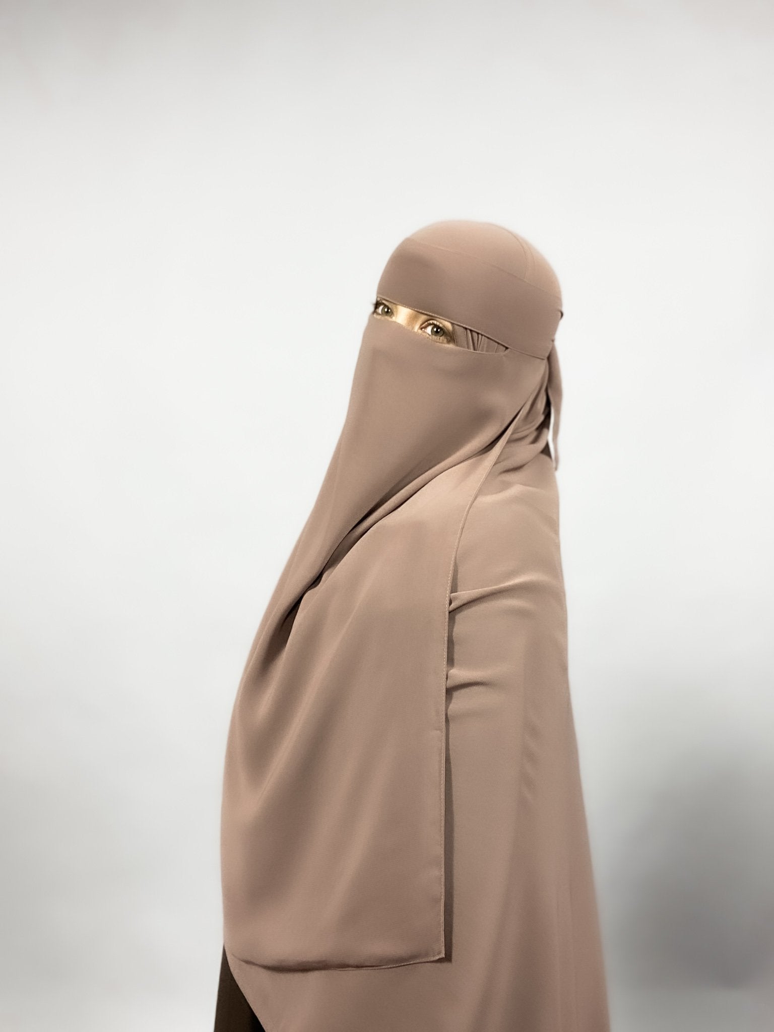Extra Long 24" Niqab | 1 Layer | No Pinch
