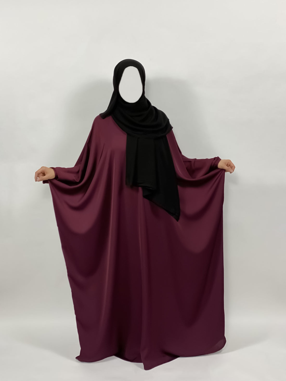 Classic Butterfly Abaya: Burgundy