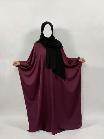 Classic Butterfly Abaya: Burgundy