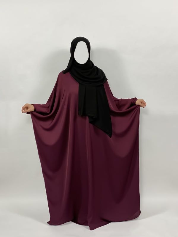 Classic Butterfly Abaya: Burgundy