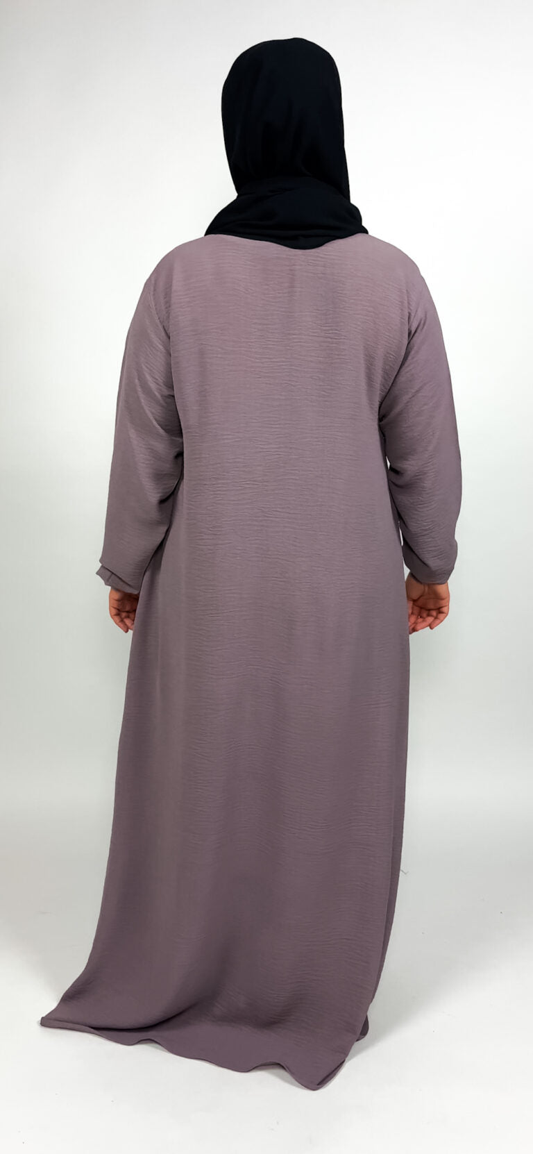 Stretchy Abaya with Elastic Cuffs