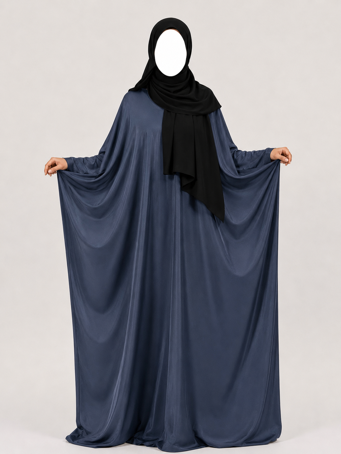Classic Butterfly Abaya | Midnight Slate