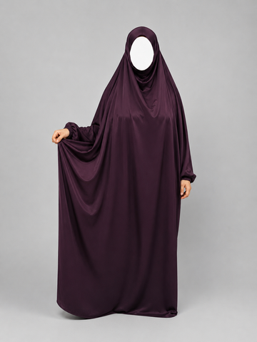 1 Piece Jilbab | Elastic Cuff | Nida | Mocha Noir