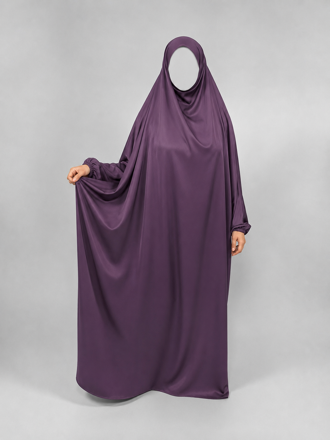 1 Piece Jilbab | Elastic Cuff | Nida | Mulberry Mist