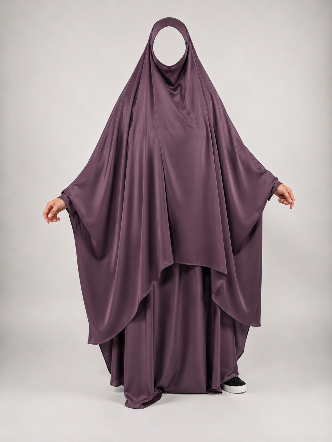 Mulberry Mist 2 piece Jilbab | Waterfall style