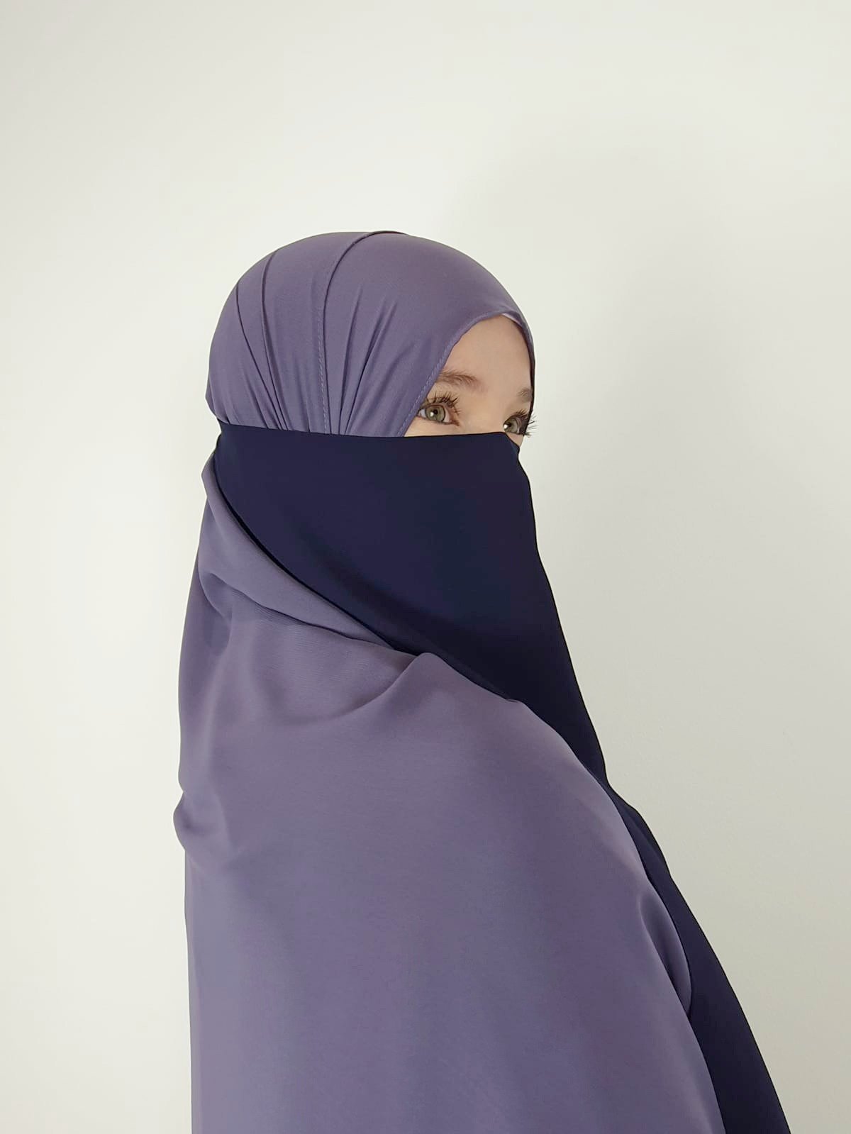 Extra Long 24" Half Niqab | Elastic Back