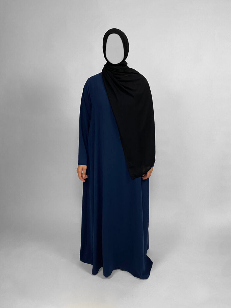 Plain Abaya with Pockets | Round neck | Matte