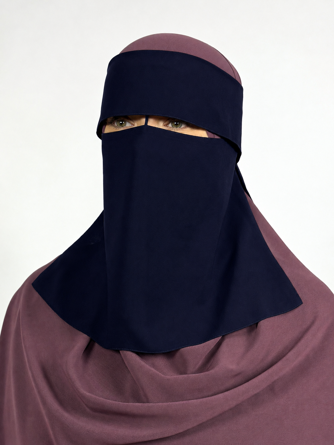 1 Layer Niqab with Eye Flap | Short | Nose String
