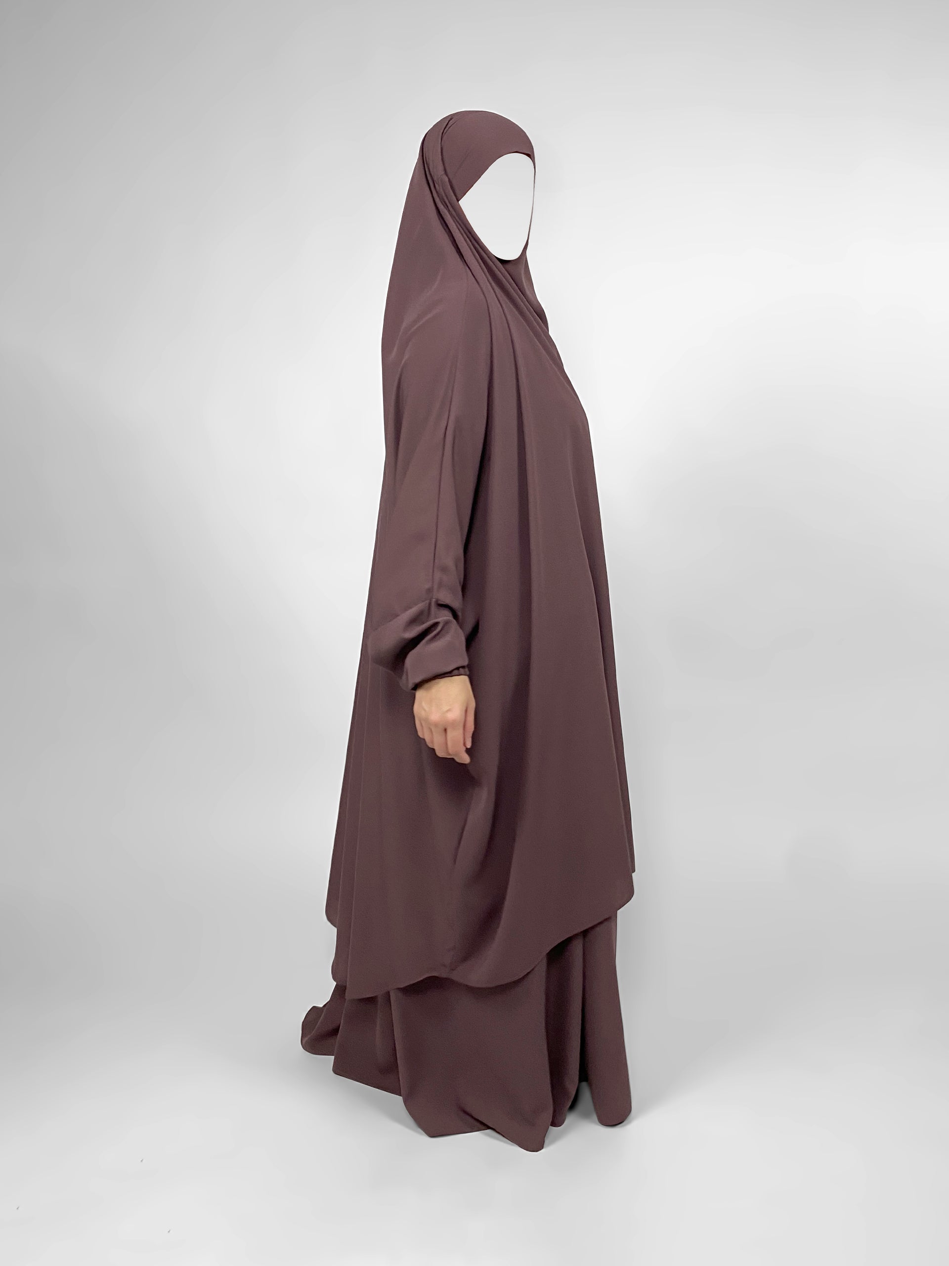 Matte 2 Piece Jilbab | Elastic Cuff