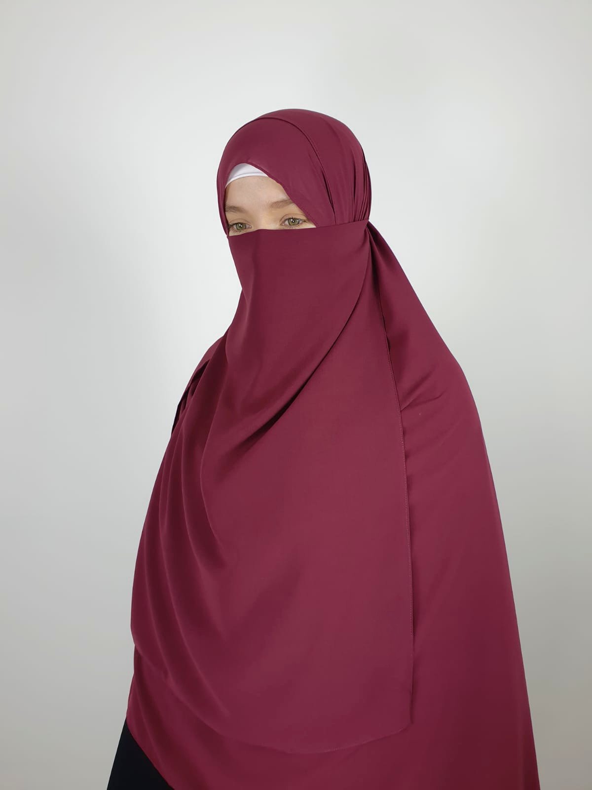 Extra Long 24" Half Niqab | Elastic Back