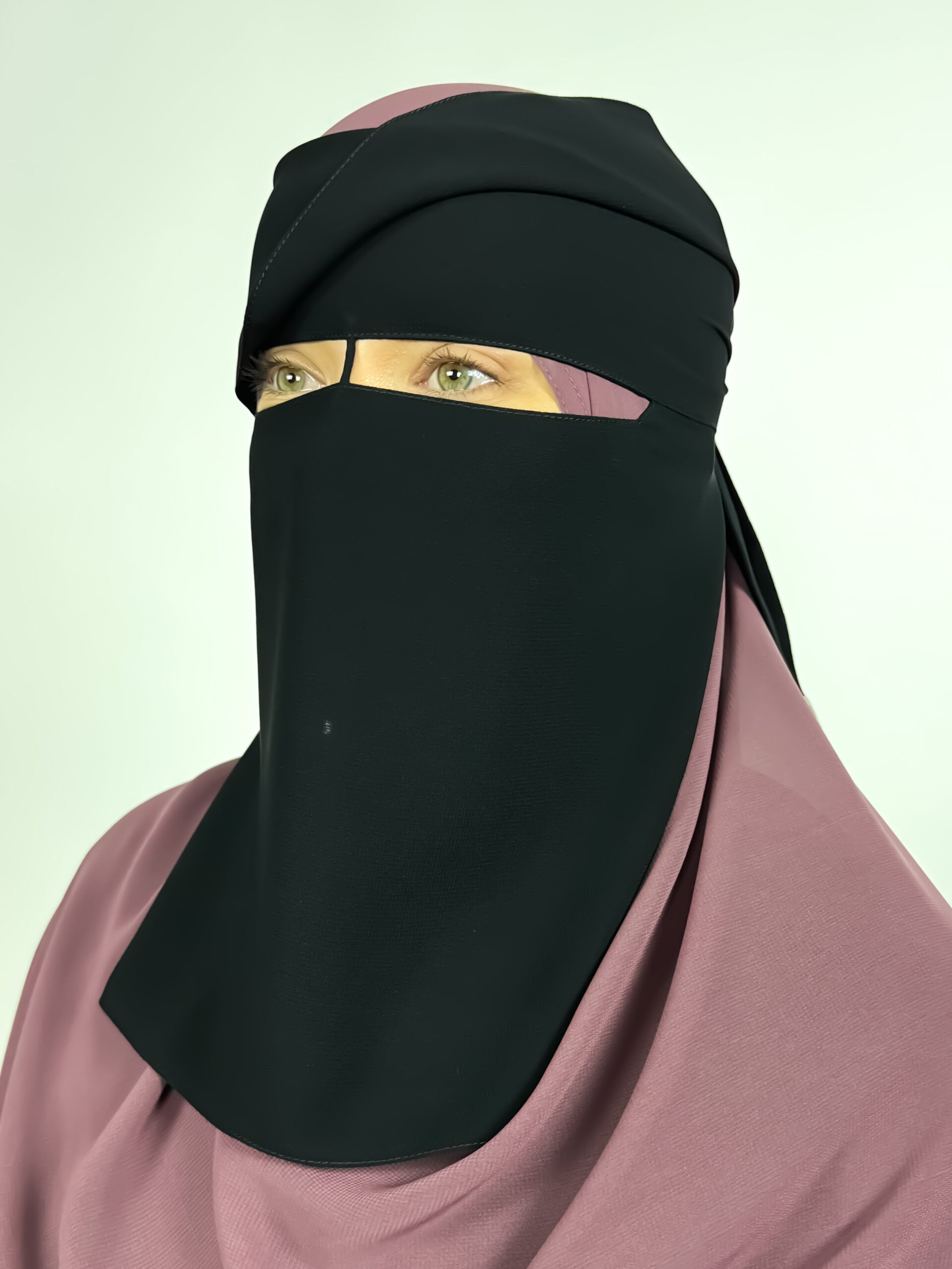 1 Layer Niqab with Eye Flap | Short | Nose String