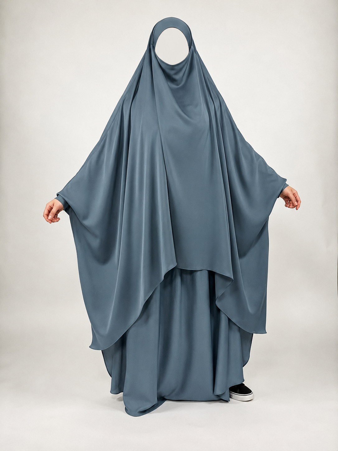 Silver Sage 2 Piece Jilbab - Waterall Style