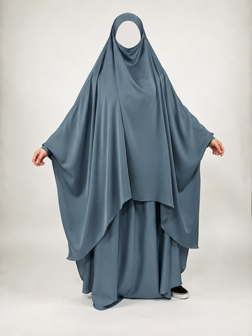 Silver Sage 2 Piece Jilbab - Waterall Style