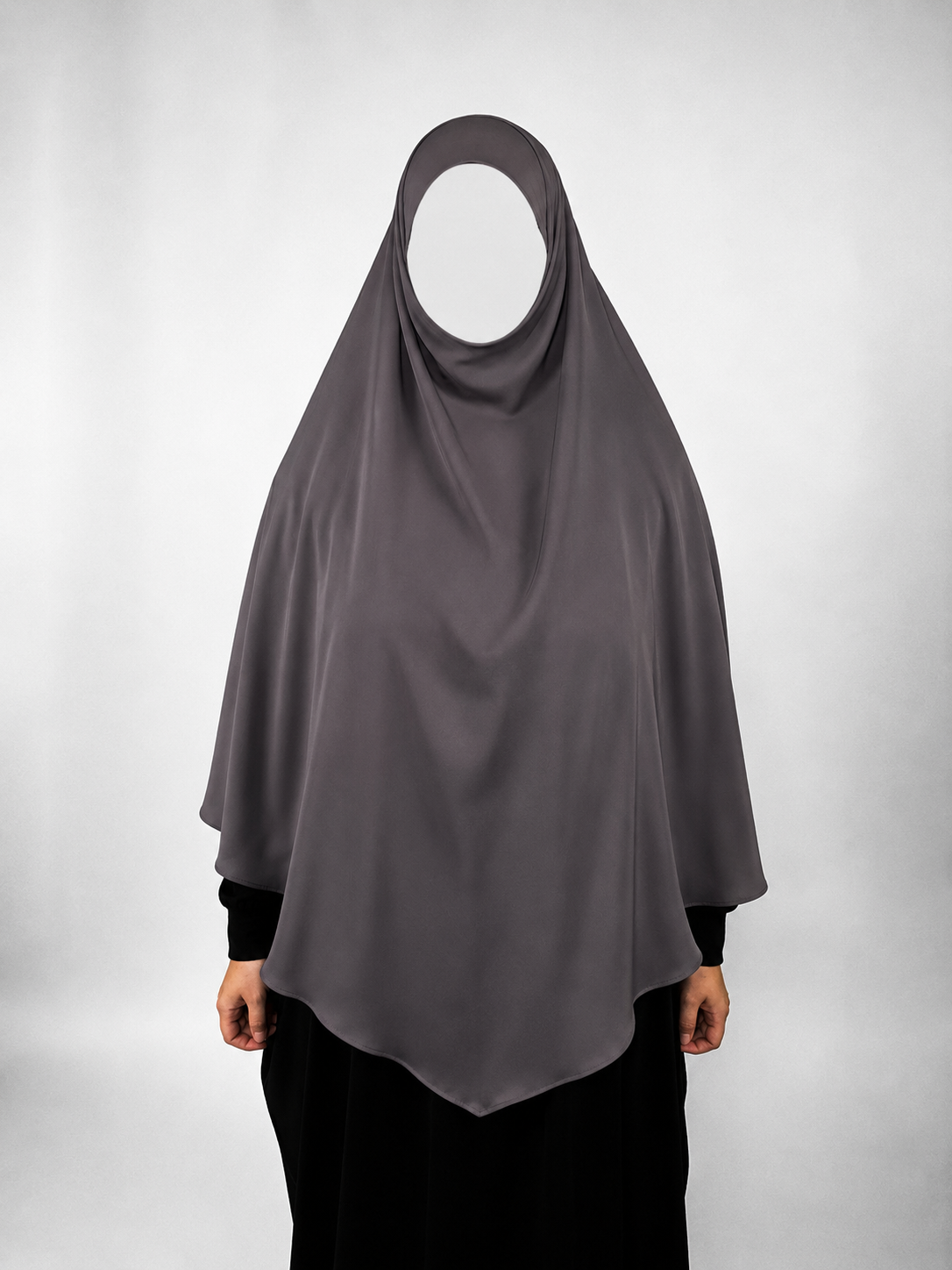 Smoked Taupe Diamond Khimar | Short