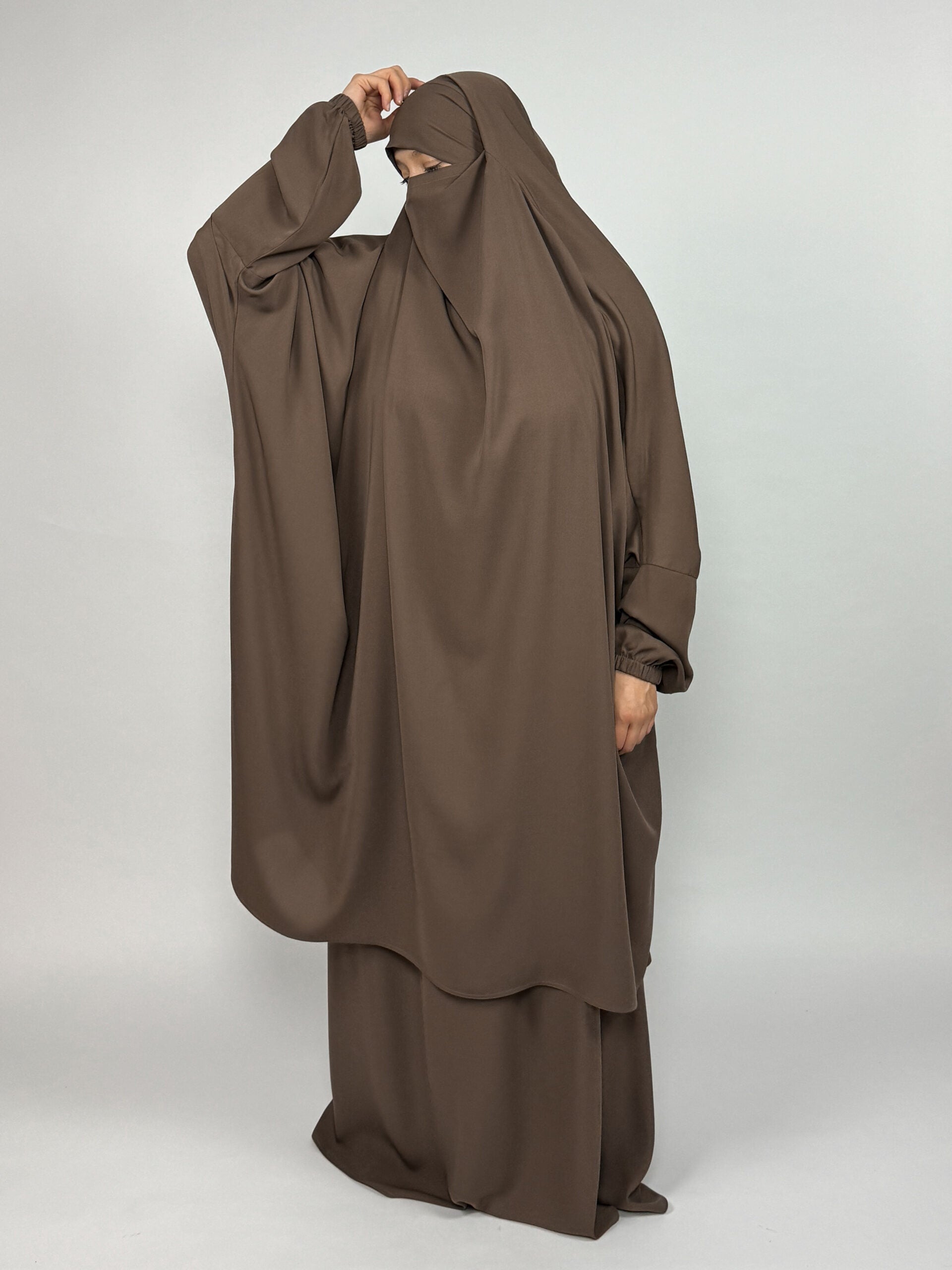 Matte 2 Piece Jilbab | Elastic Cuff