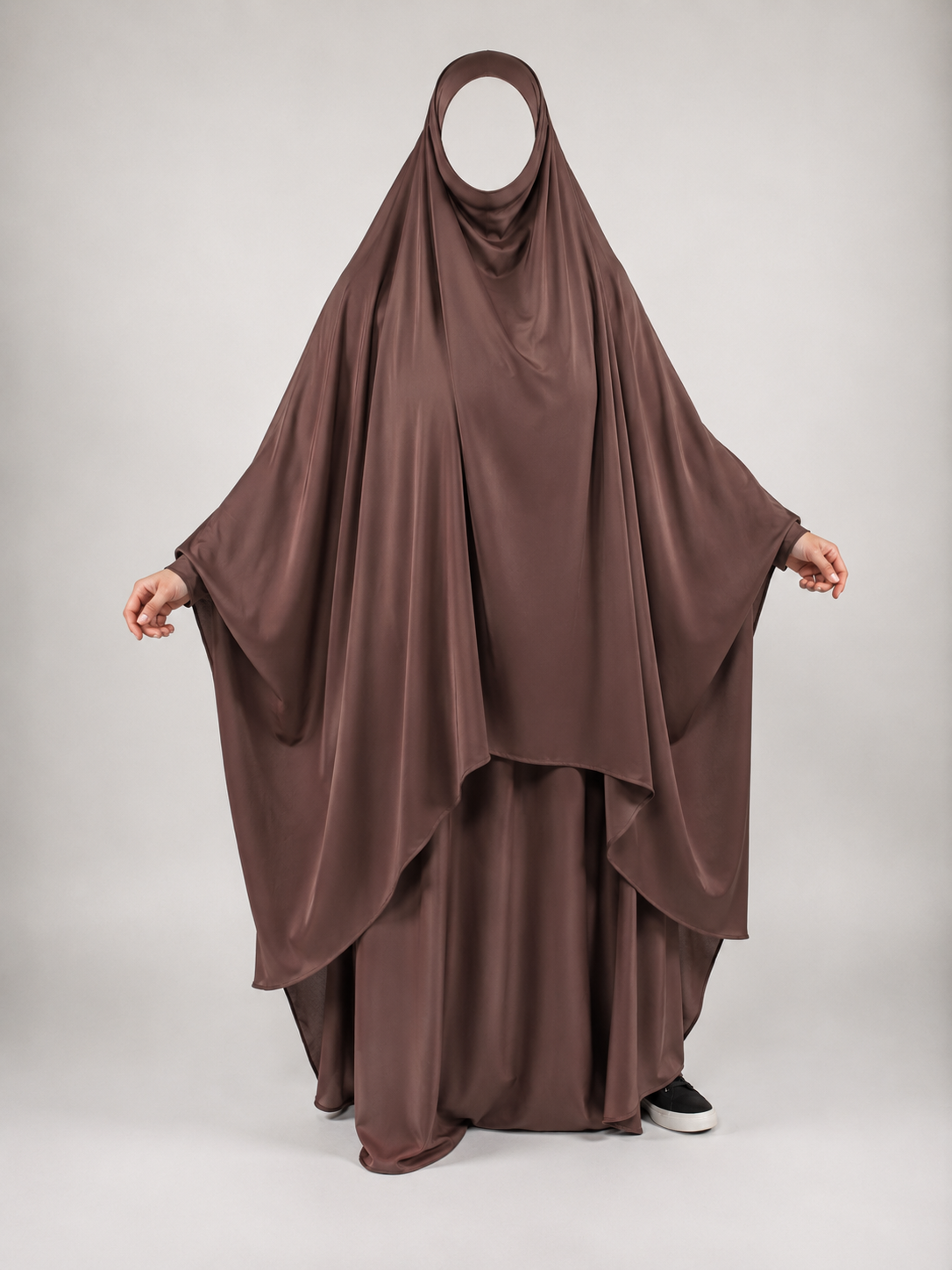 Warm Walnut 2 Piece Jilbab - Waterall Style