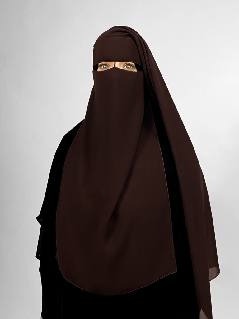 Long Rectangular 2 Layer Niqab | Nose String