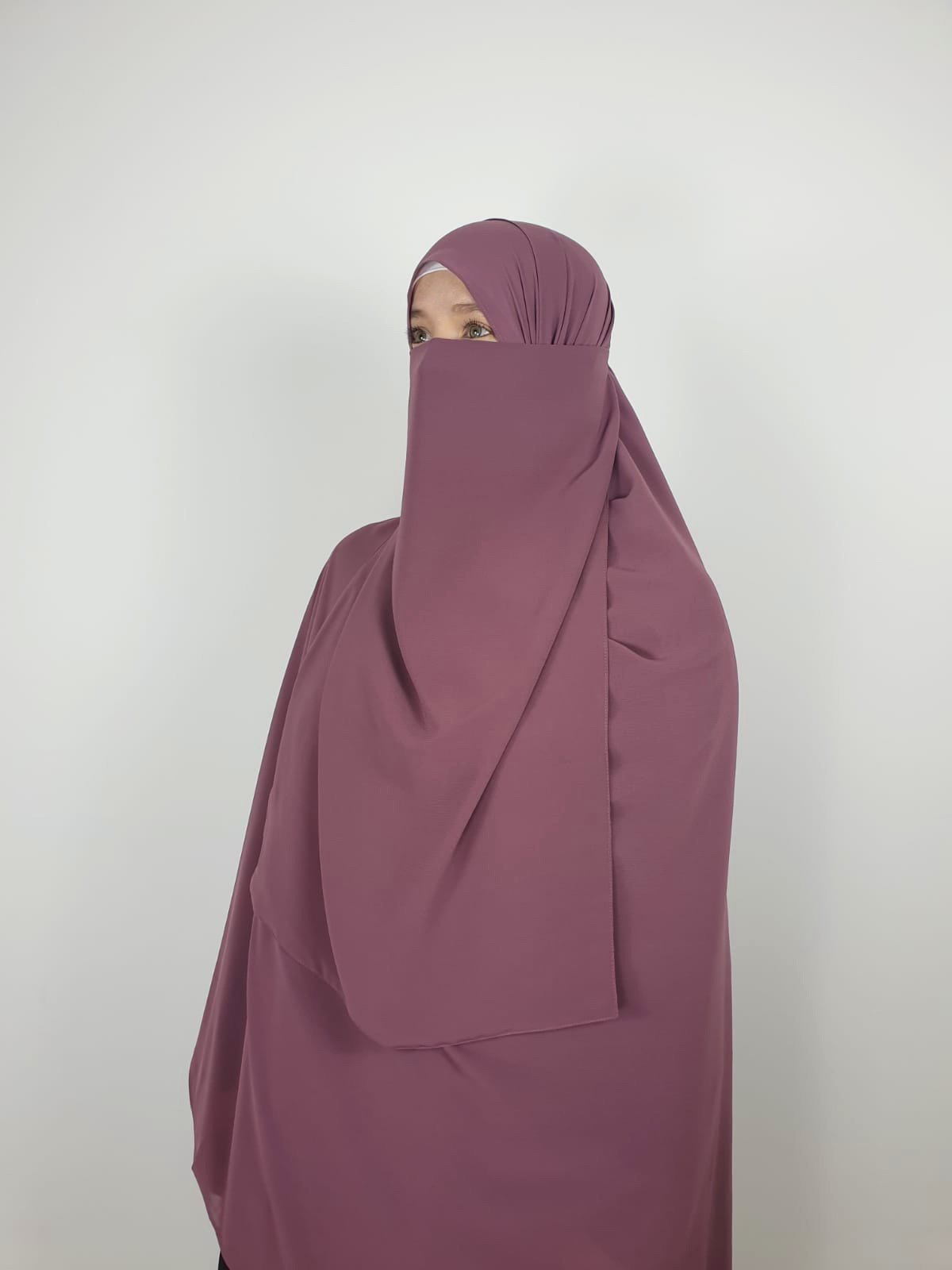 Extra Long 24" Half Niqab | Elastic Back