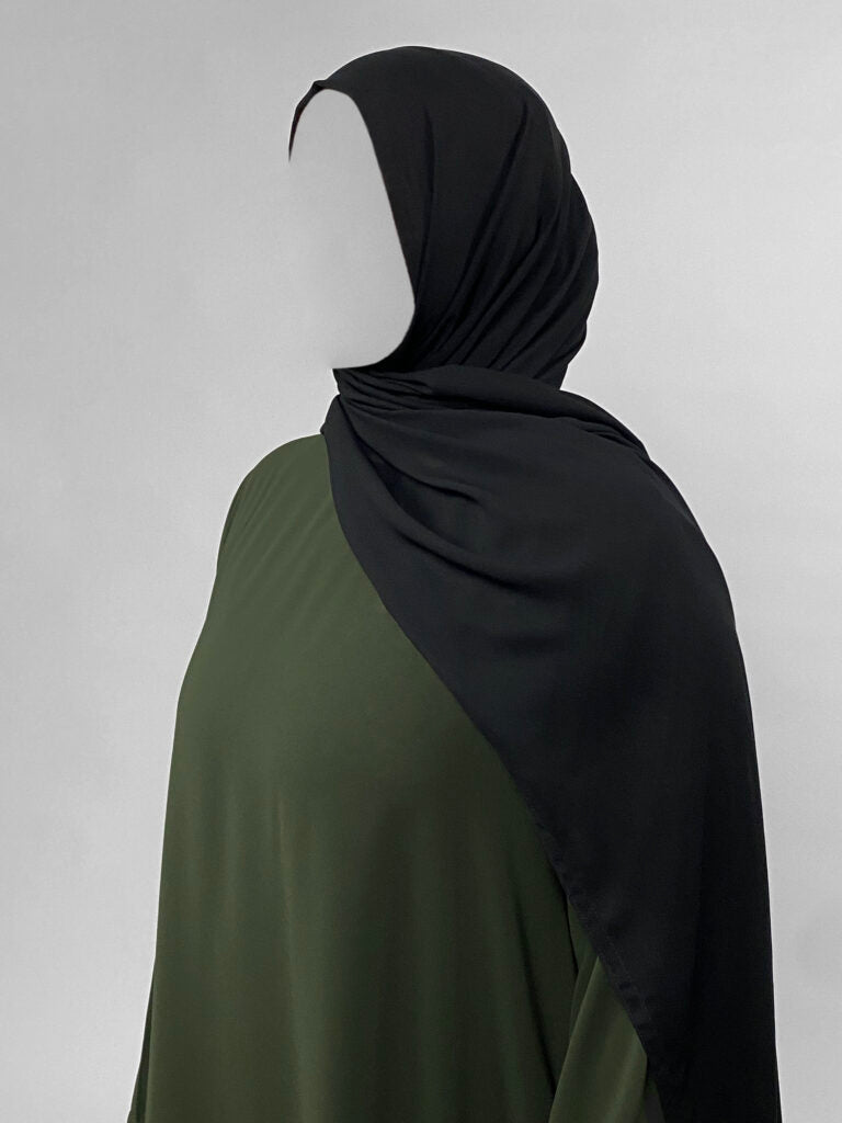 Plain Abaya with Pockets | Round neck | Matte