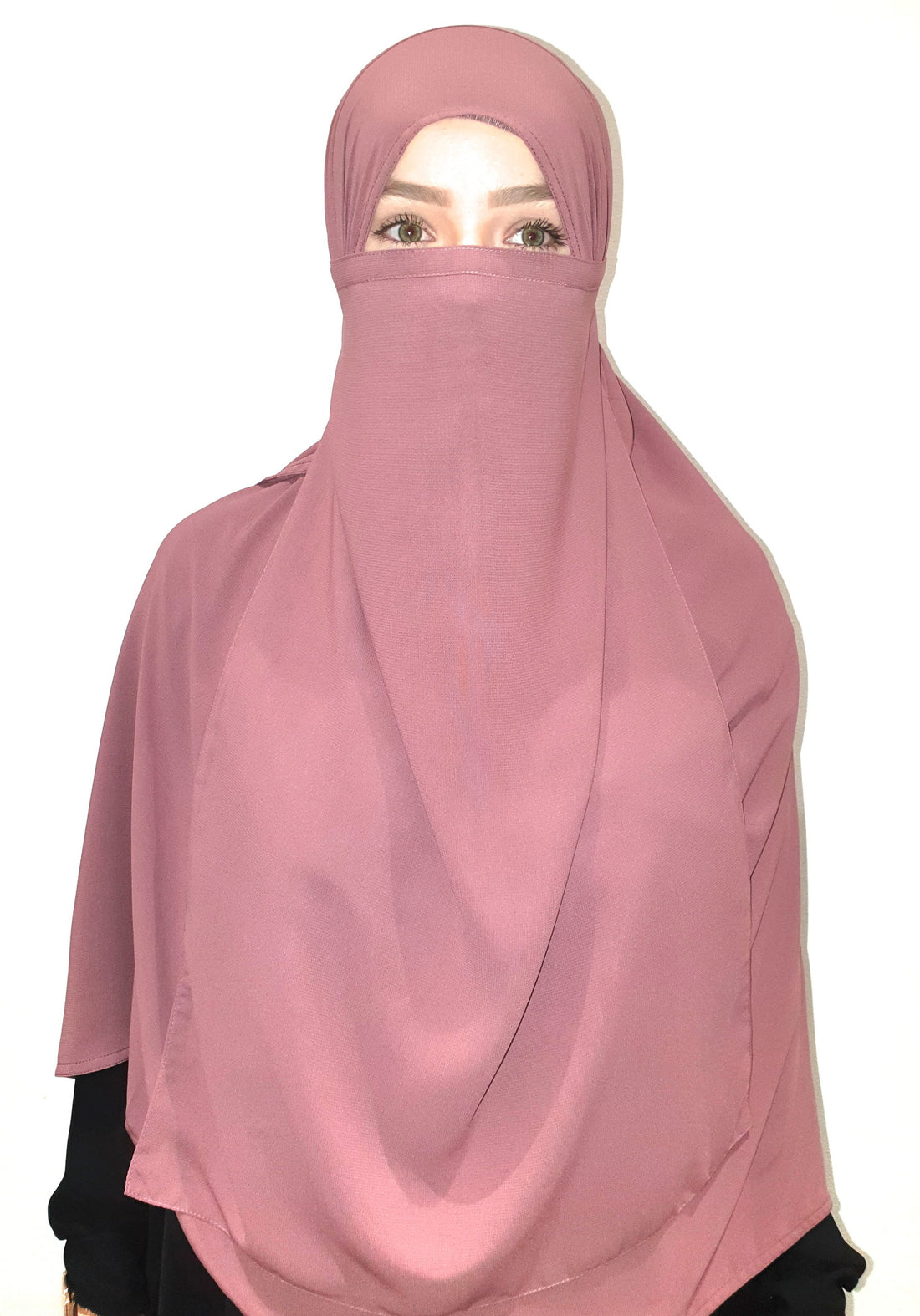 Long Half Niqab 20" | Elastic Back