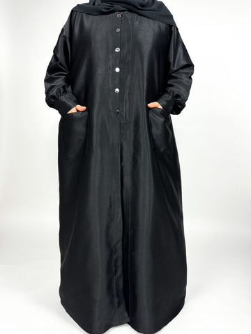 Thick Abaya Coat | Buttons