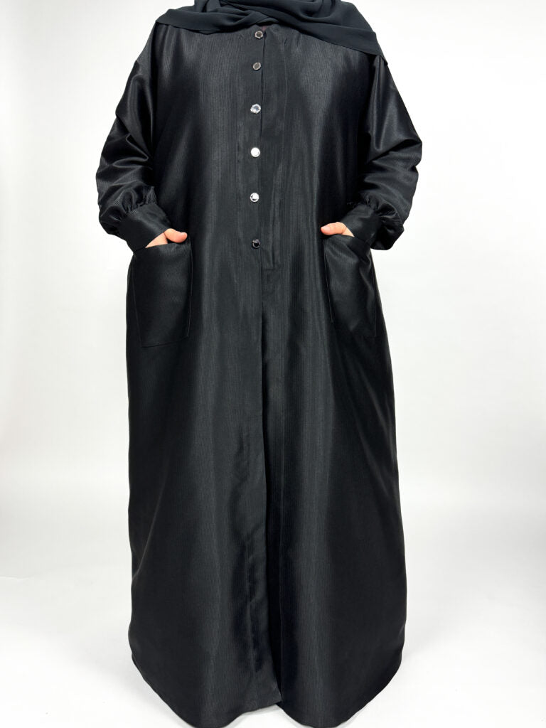 Thick Abaya Coat | Buttons