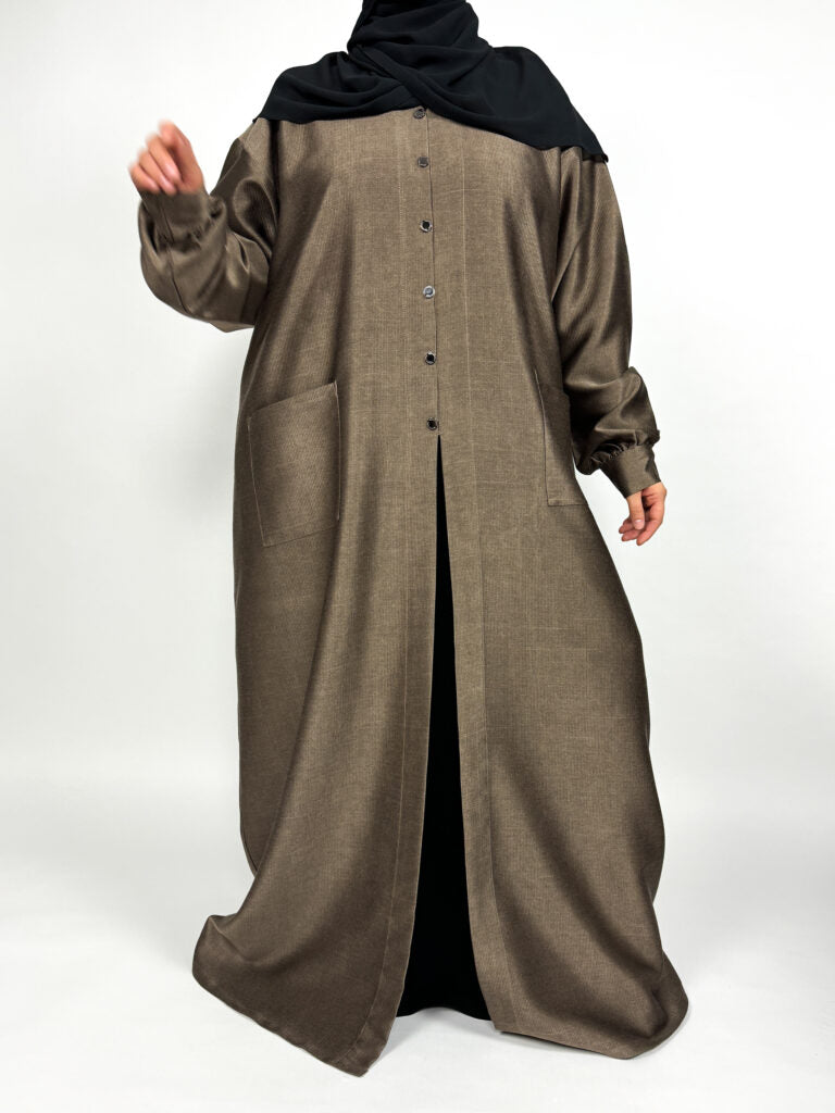 Thick Abaya Coat | Buttons