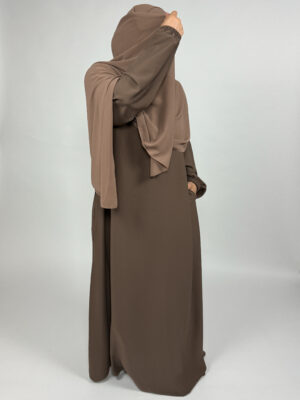 Straight Abaya with Elastic Cuff | Matte