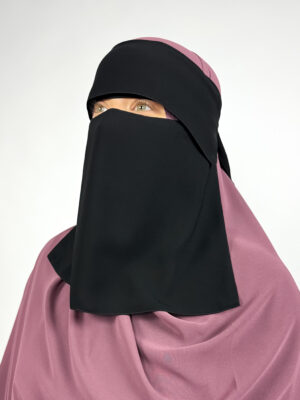 1 Layer Niqab with Eye Flap | Short | Elastic Sides